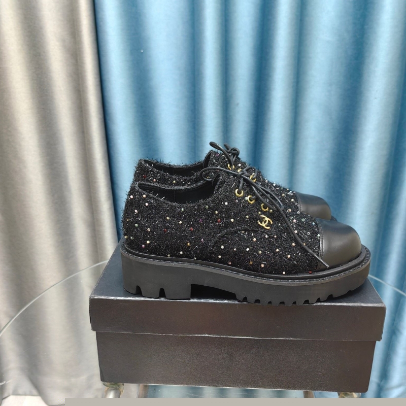 Ch*el leather shoes